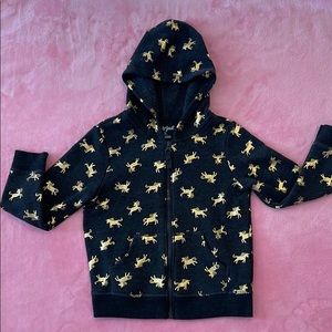 Cat & Jack Golden Reindeer sweatshirt w/pockets